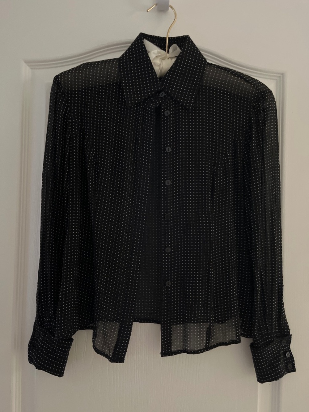 INC Sheer Polka Dot Blouse